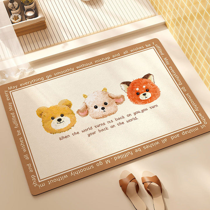 Cute Animal-Themed Plush Floor Mat Kalsten