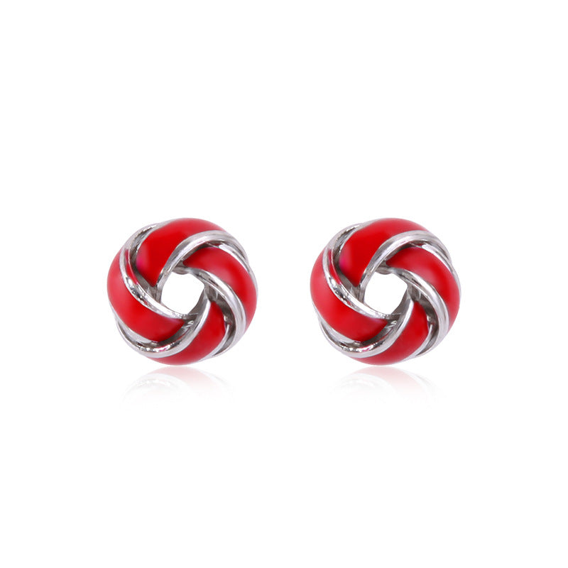 Women's lightweight star earrings with enamel flag design and fishhook Kalsten