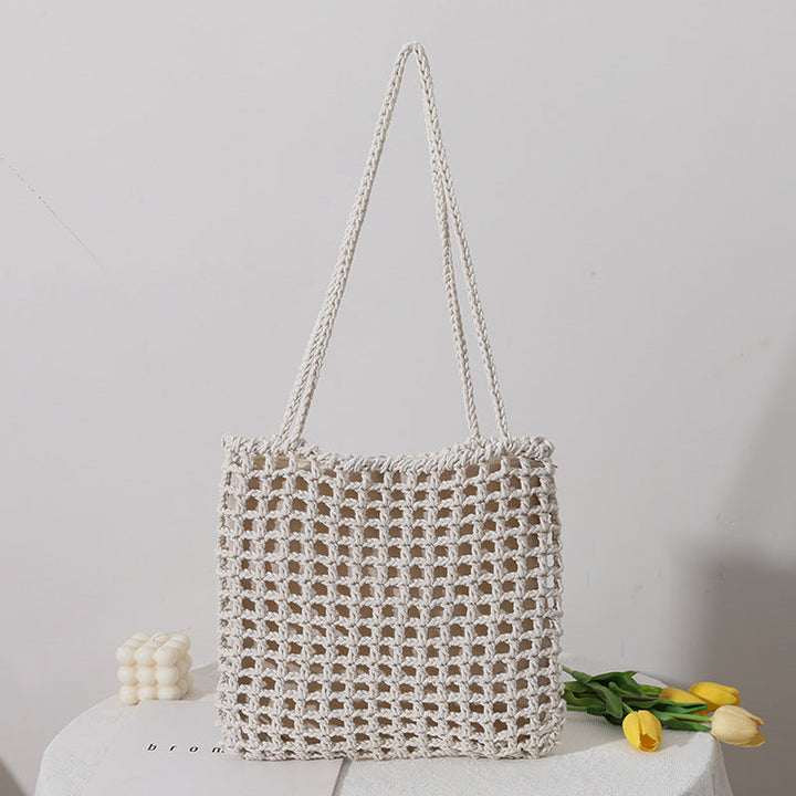 Handmade cotton carrier with decorative net design Kalsten