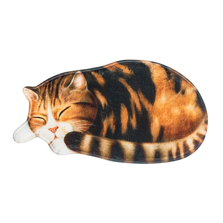 Cartoon Cat-Themed Plush Bath Mat Kalsten