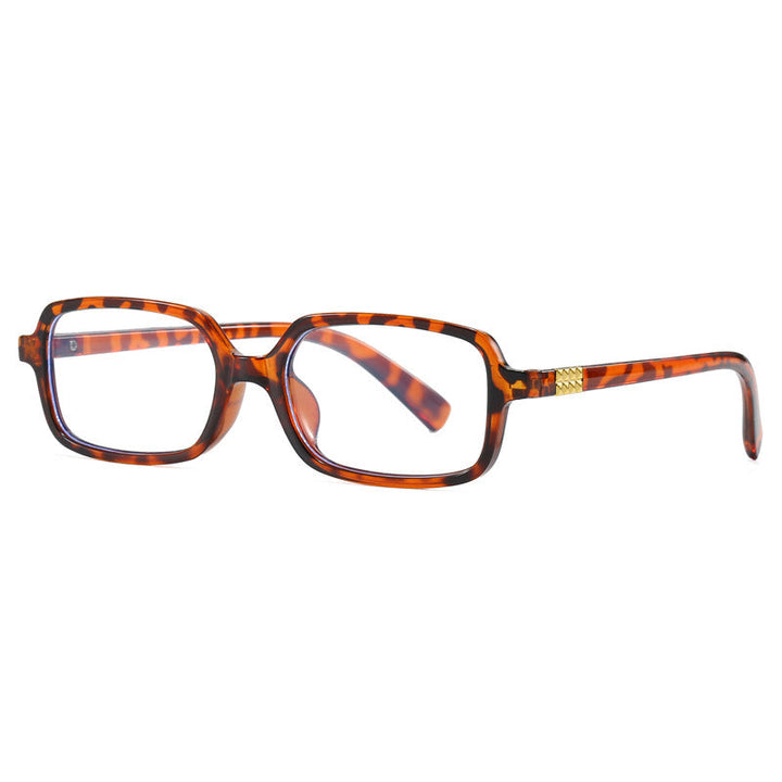 Women's fashionable square glasses with elegant plastic frame and gold accents Kalsten
