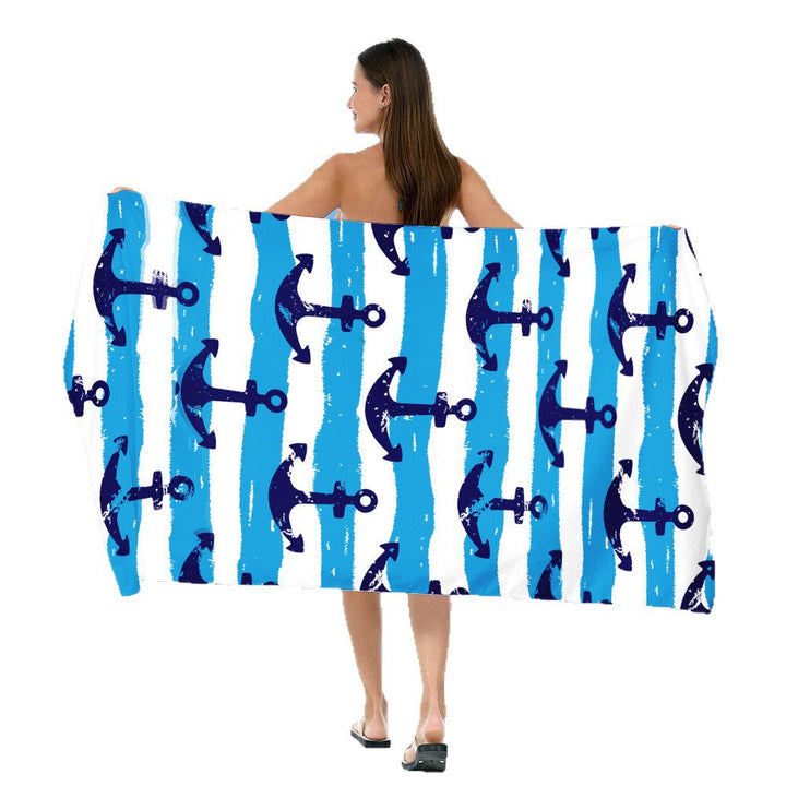 Beach towel with cheerful salamander and ice cream design Kalsten