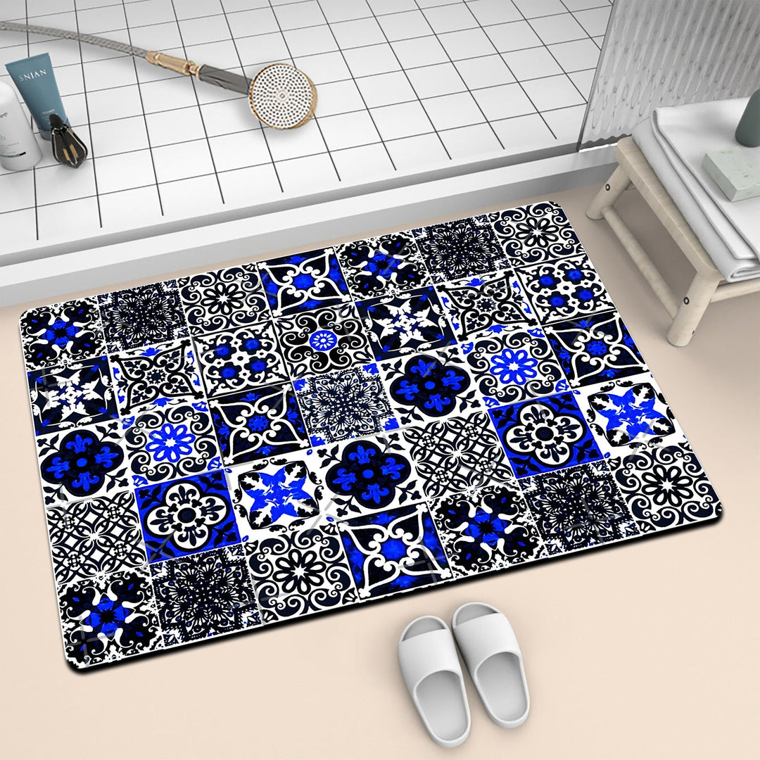 Colorful Geometric Pattern Bath Mat Kalsten