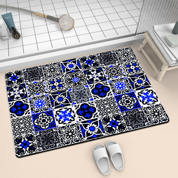 Colorful Geometric Pattern Bath Mat Kalsten