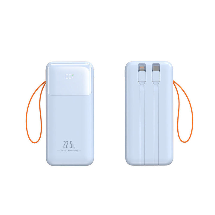 Portable power bank with integrated cable management and fast charging function Kalsten