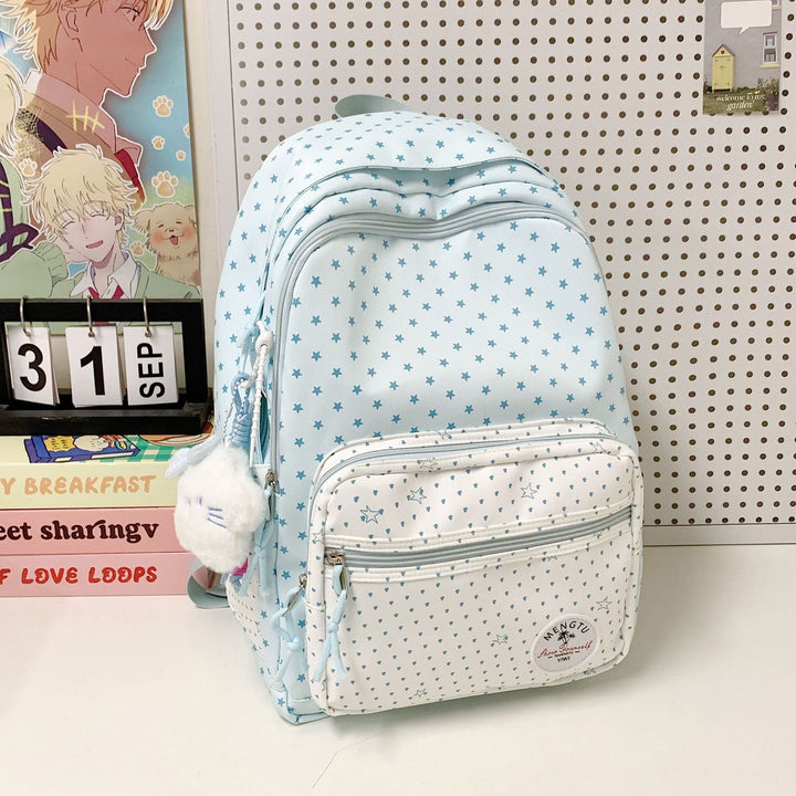 Star-Patterned Multi-Compartt Backpack Kalsten