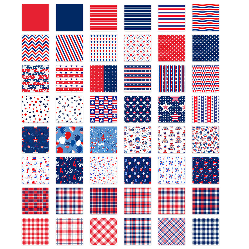 Unisex patterned party napkins made of paper with star and stripe designs Kalsten