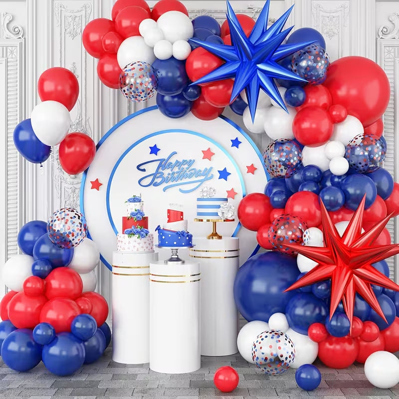 Unisex nan Balloon arch and table decor set with columns, clusters and fireworks attachments Kalsten