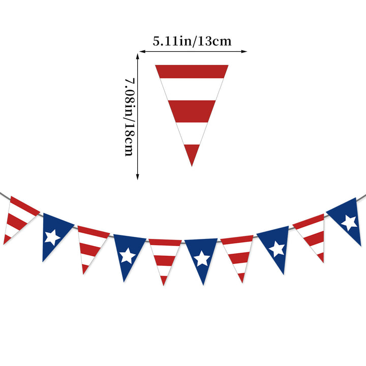 Unisex nan patriotic star and stripe multi-strand bunting garland banner set Kalsten