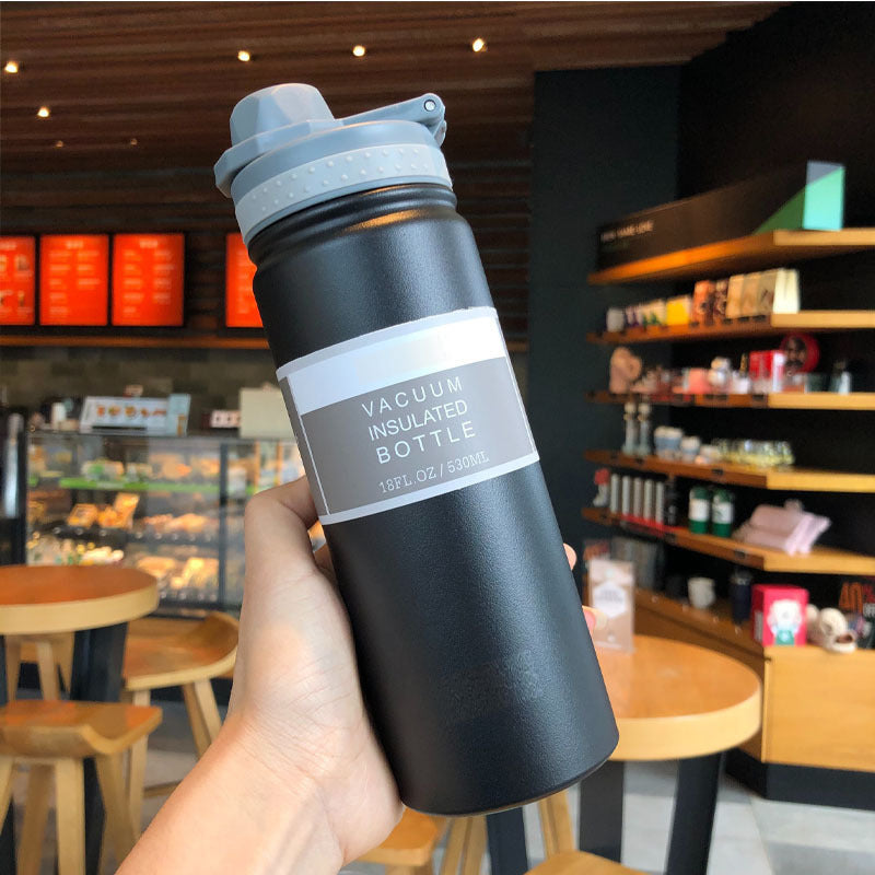 Women's insulated drinking bottle with integrated silicone drinking lid Kalsten