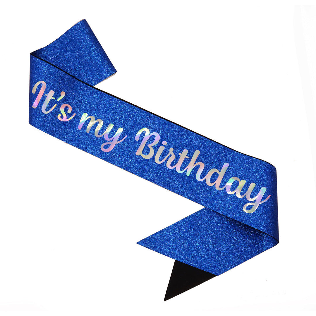 Ladies Festive Birthday Band with Glitter Design Kalsten