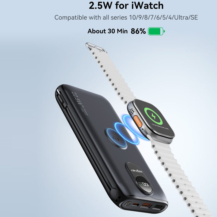 Portable power bank with Qi charging function and wired fast charging system Kalsten