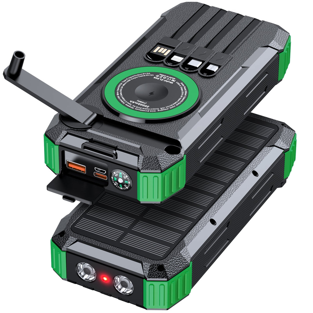 Outdoor Powerbank with solar charging function and integrated LED lamp Kalsten