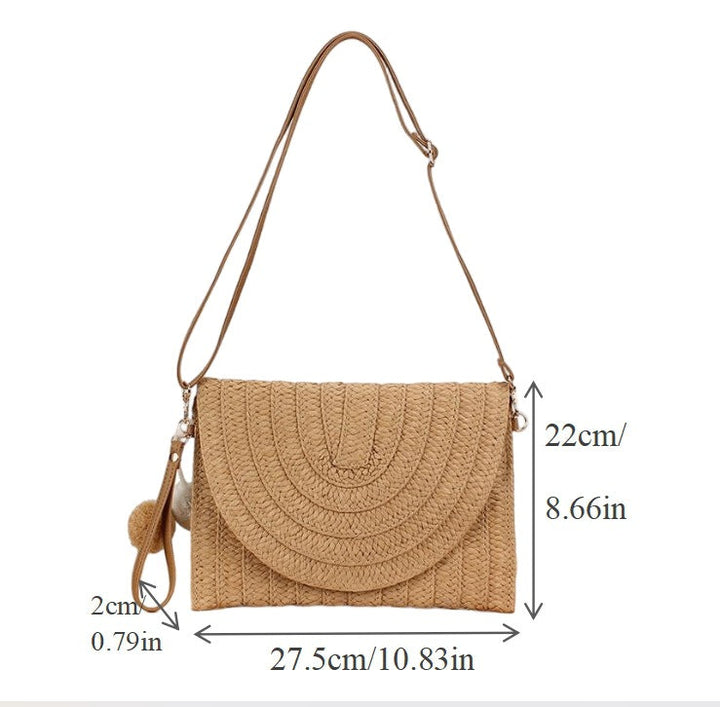 Handcrafted Shoulder Bag Made of Woven Material Kalsten