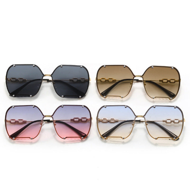 Women's elegant hexagonal designer sunglasses with luxurious accents Kalsten