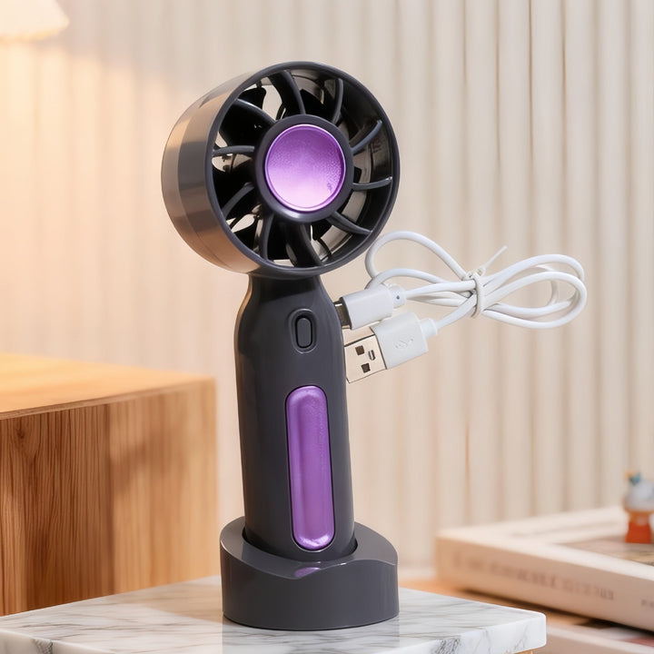 Women Portable Mini Fan with USB Charging Function and Flexible Adjustable Tilt Position Kalsten