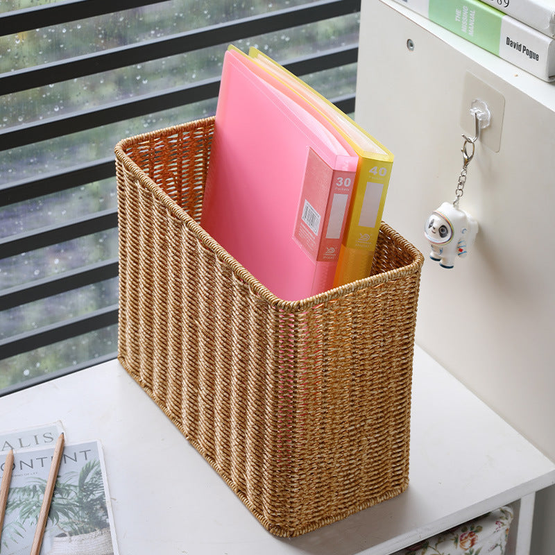 Unisex Rectangular Handwoven Storage Basket Kalsten