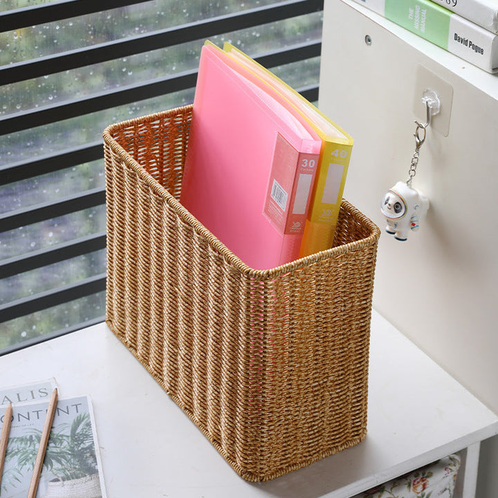 Unisex Rectangular Handwoven Storage Basket Kalsten