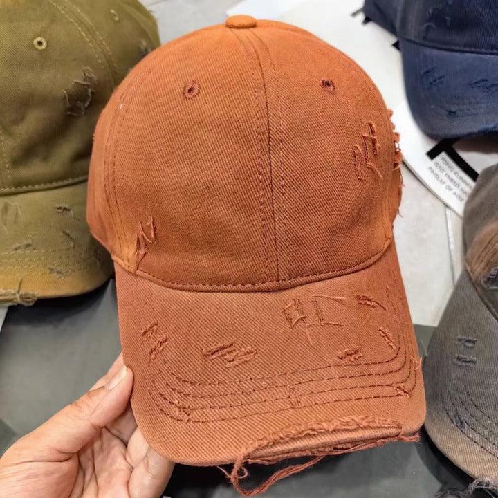 Men's Distressed Denim Baseball Cap Kalsten