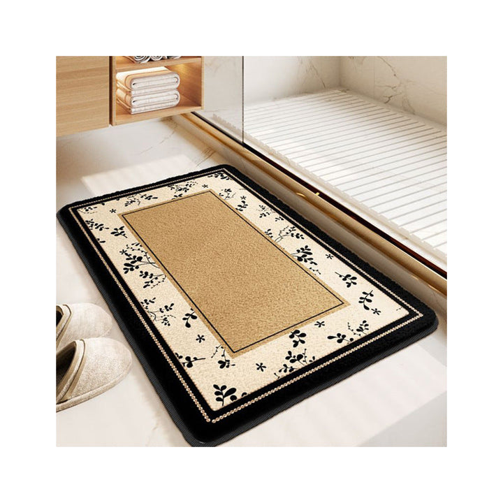 Soft Floral Pattern Bath Mat Kalsten