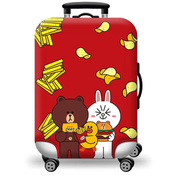 Unisex nan elastic suitcase cover with artistic marble print, shockproof fit and tear-resistant stretch material Kalsten