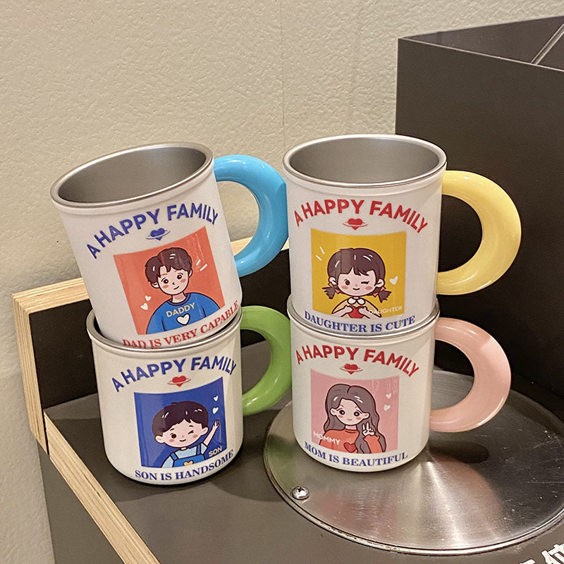 Ceramic mug with playful family motif Kalsten