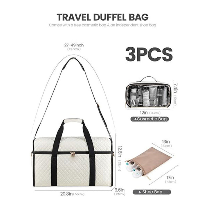 Multifunctional Travel Bag with Integrated Cosmetic Container Kalsten