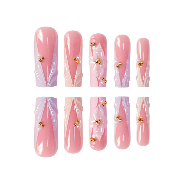 Floral Design Press-On Nails Kalsten