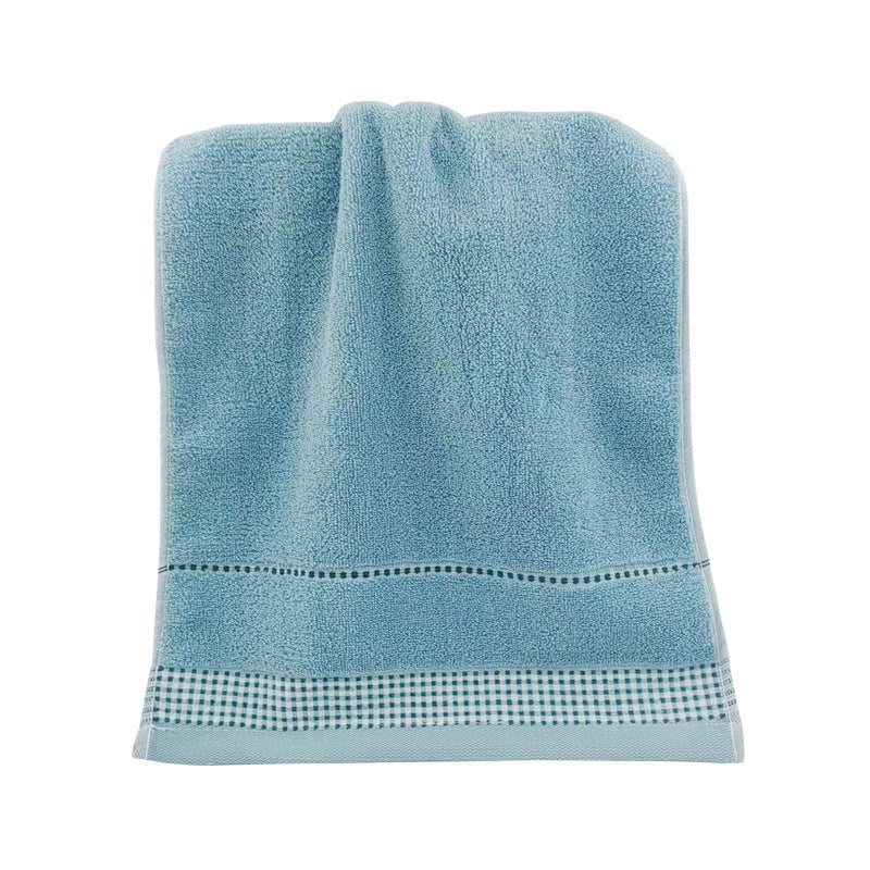 Terry Bath Towel with Fine Check Border Kalsten