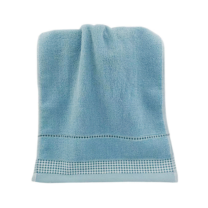 Terry Bath Towel with Fine Check Border Kalsten