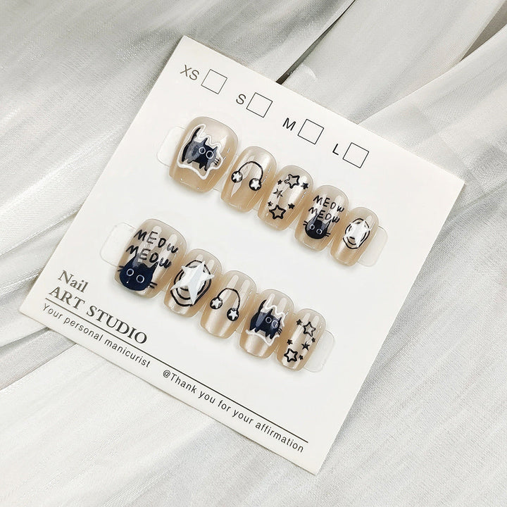 Artificial nail tips with shimmering design Kalsten