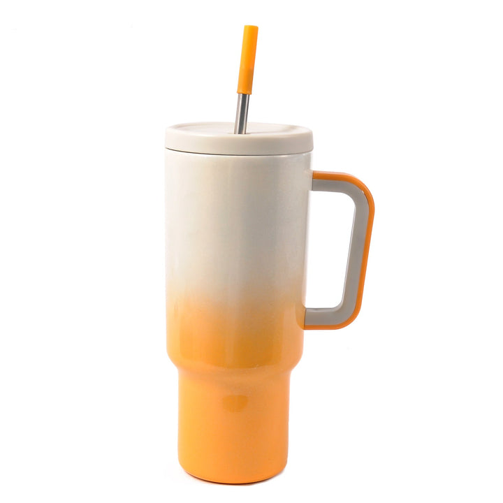 Women High-Quality Insulated Cup with Integrated Straw Kalsten