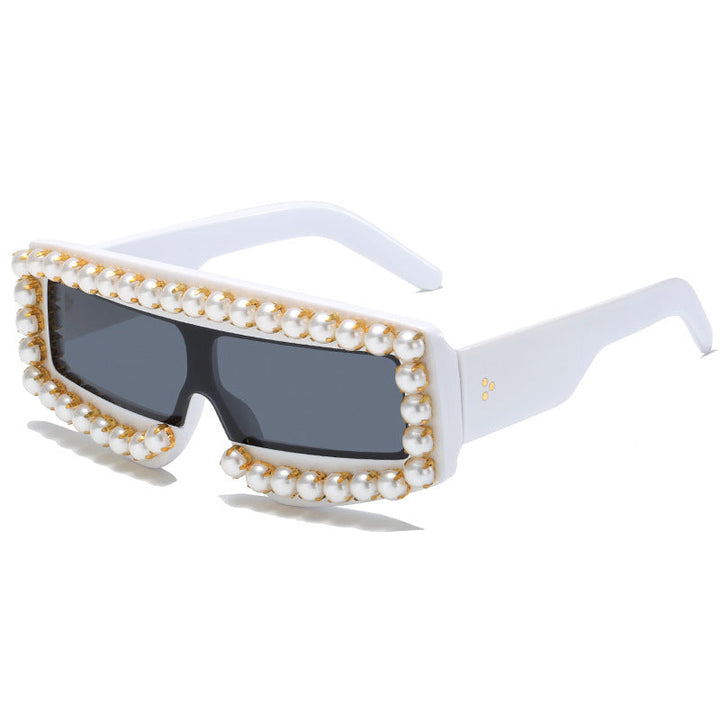 Women's fashionable sunglasses with pearl appliqués Kalsten
