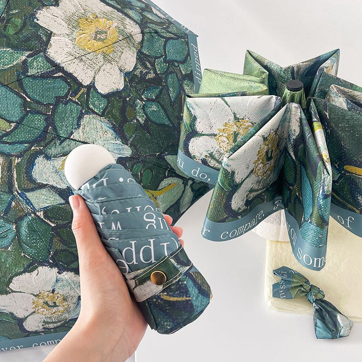 Women's Folding Umbrella with Floral Accents Kalsten