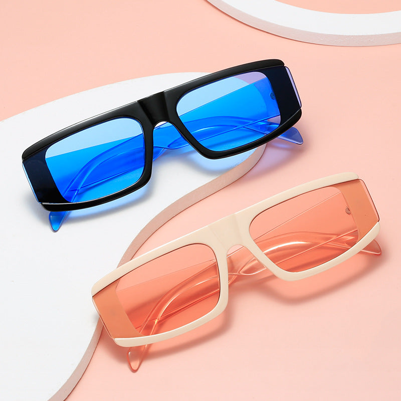 Women's fashionable sunglasses with futuristic design and transparent frame Kalsten