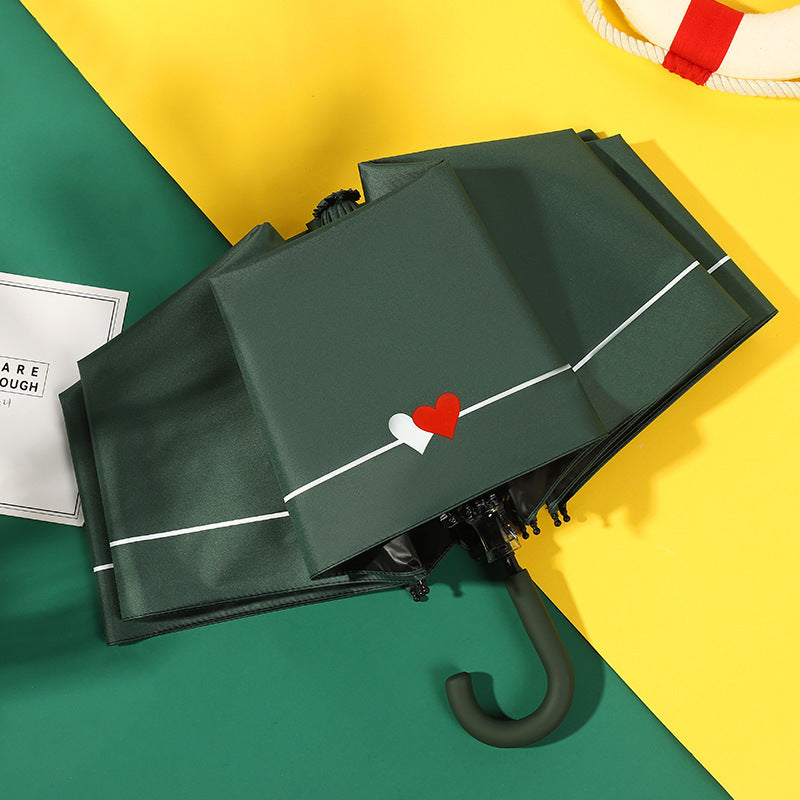 Ladies compact folding umbrella with elegant design and ergonomic wooden handle Kalsten