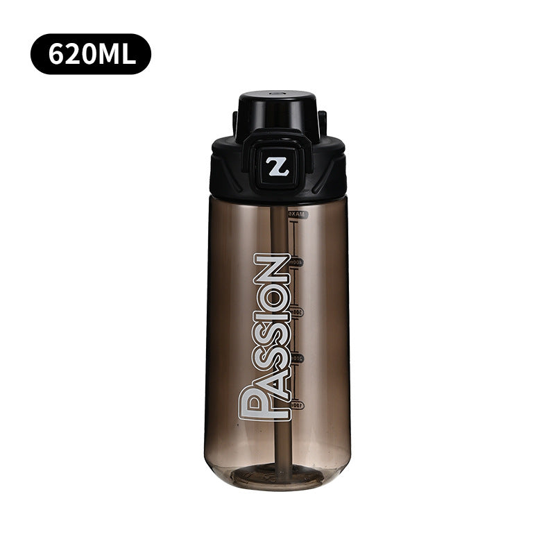 Ladies drinking bottle with integrated measuring system and flip-top closure Kalsten