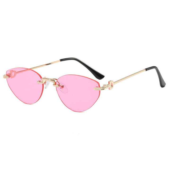 Women Futuristic Half-Frame Sunglasses Kalsten