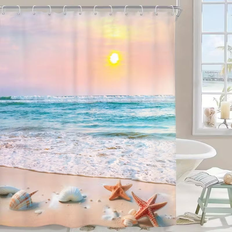 Coastal Scene Shower Curtain Kalsten