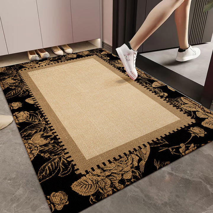 Floral Patterned Entryway Rug