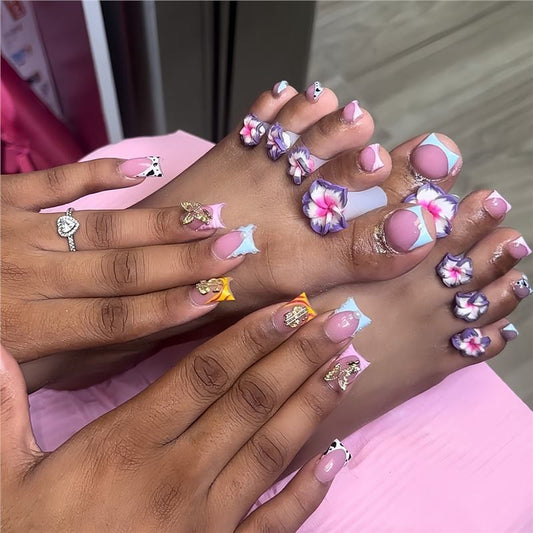 Floral 3D Nail and Pedicure Art Set Acalora
