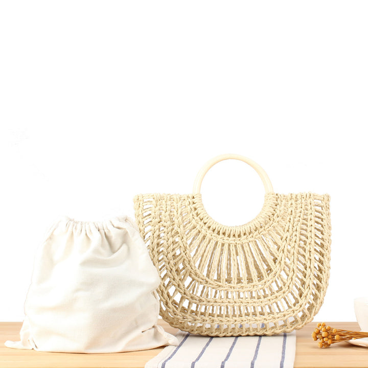 Handcrafted Trend Bag Made of Natural Wicker Kalsten