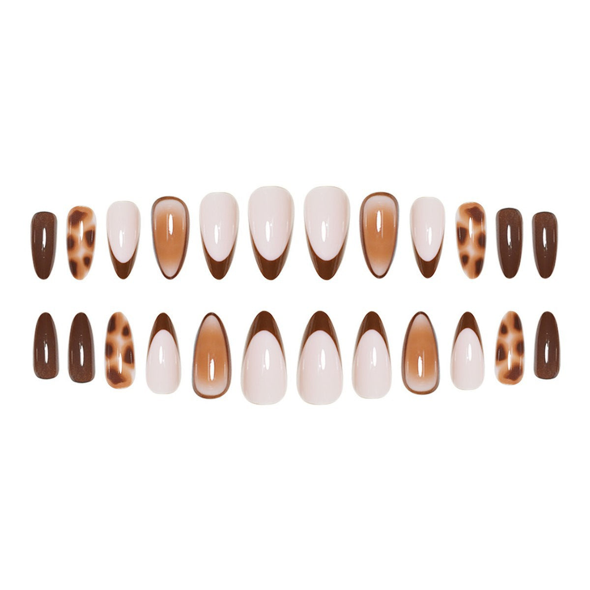 Artistic Stiletto Press-On Nail Set with Modern Design Acalora