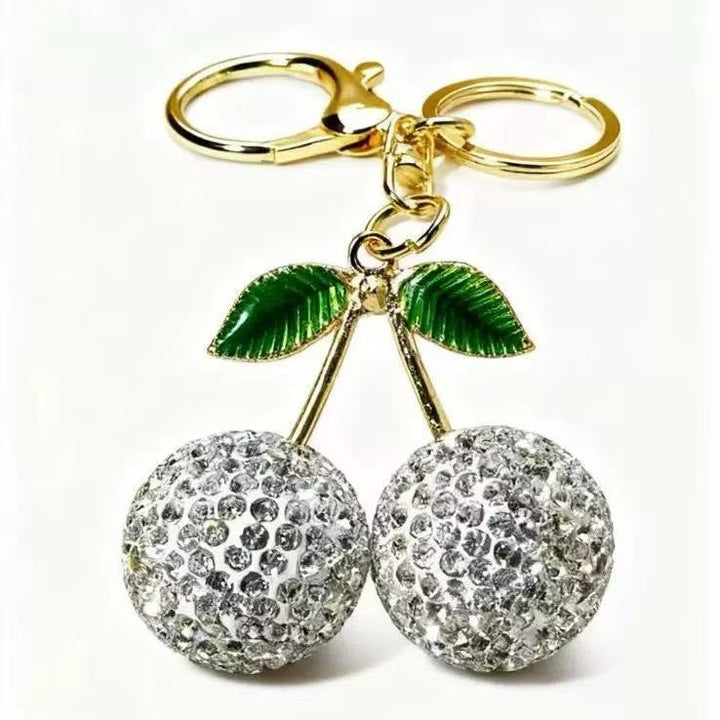 Glamorous keychain with sparkling cherries Kalsten