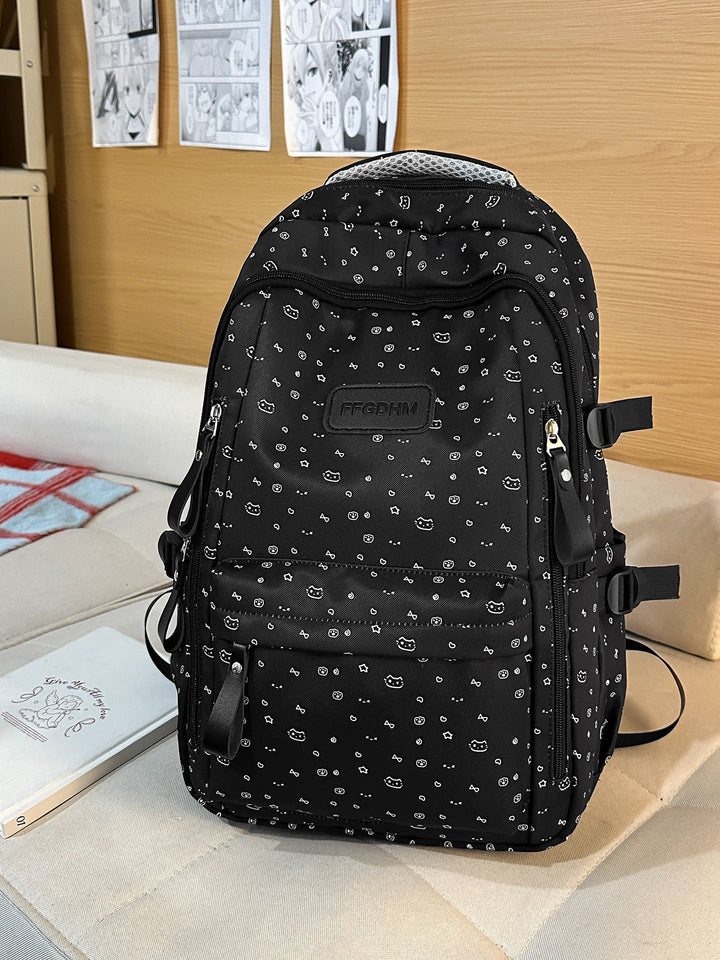 Cute Character-Embellished School Backpack
