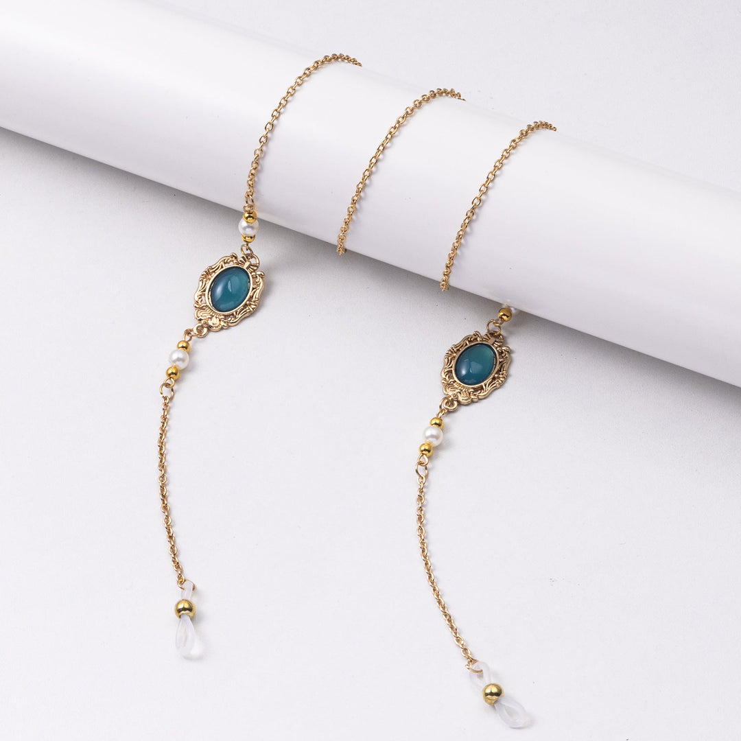 Ornate Eyewear Chain with Gemstone Accents Kalsten