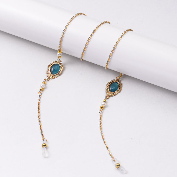 Ornate Eyewear Chain with Gemstone Accents Kalsten