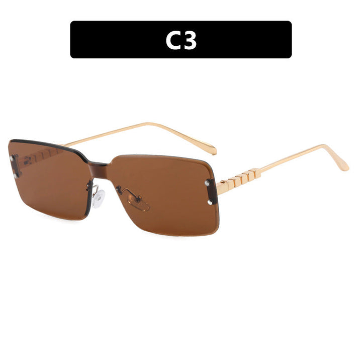 Women's modern rectangular sunglasses with stylish metal frame Kalsten