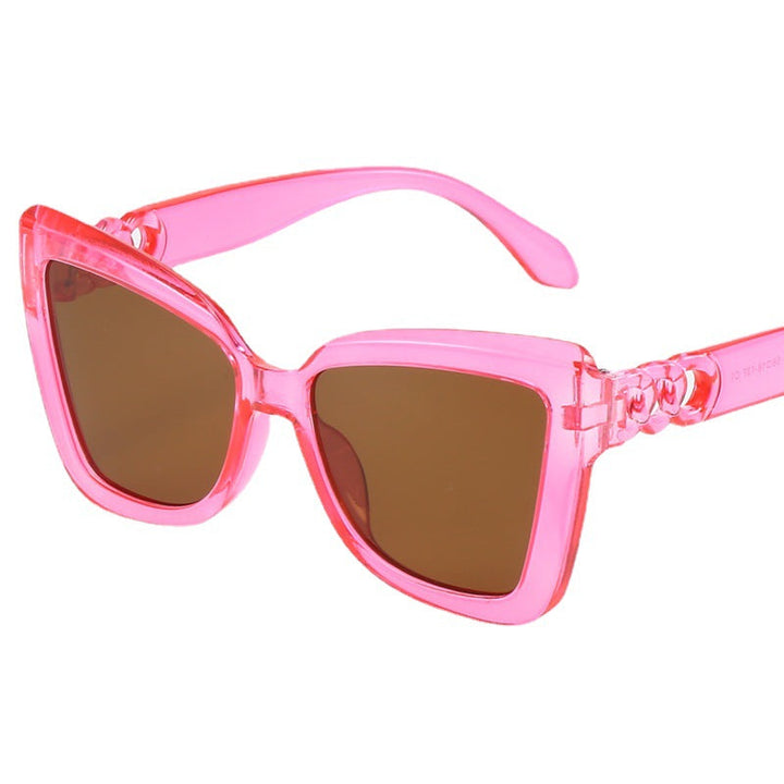 Ladies modern cat-eye sunglasses with clear frame and UV protection Kalsten