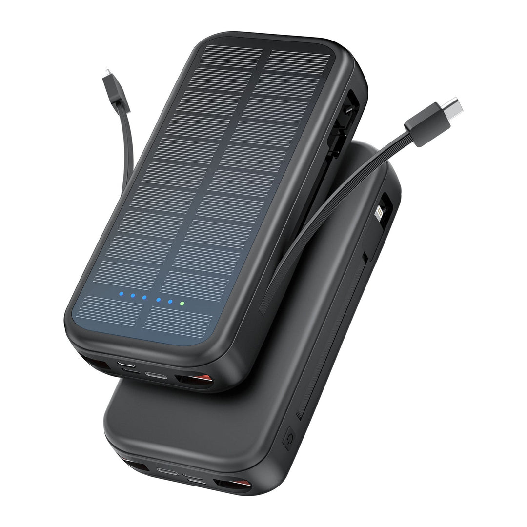 Solar Powerbank with Integrated Fast Charging Function and Usb-C Cable Kalsten